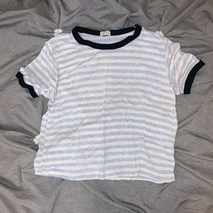 Brandy Melville light blue stripe shirt